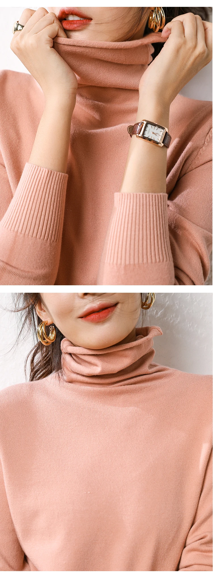 Cashmere sweater woman fashion women turtleneck cashmere sweater women knitted pullover women sweater Casual tops M-XXXL