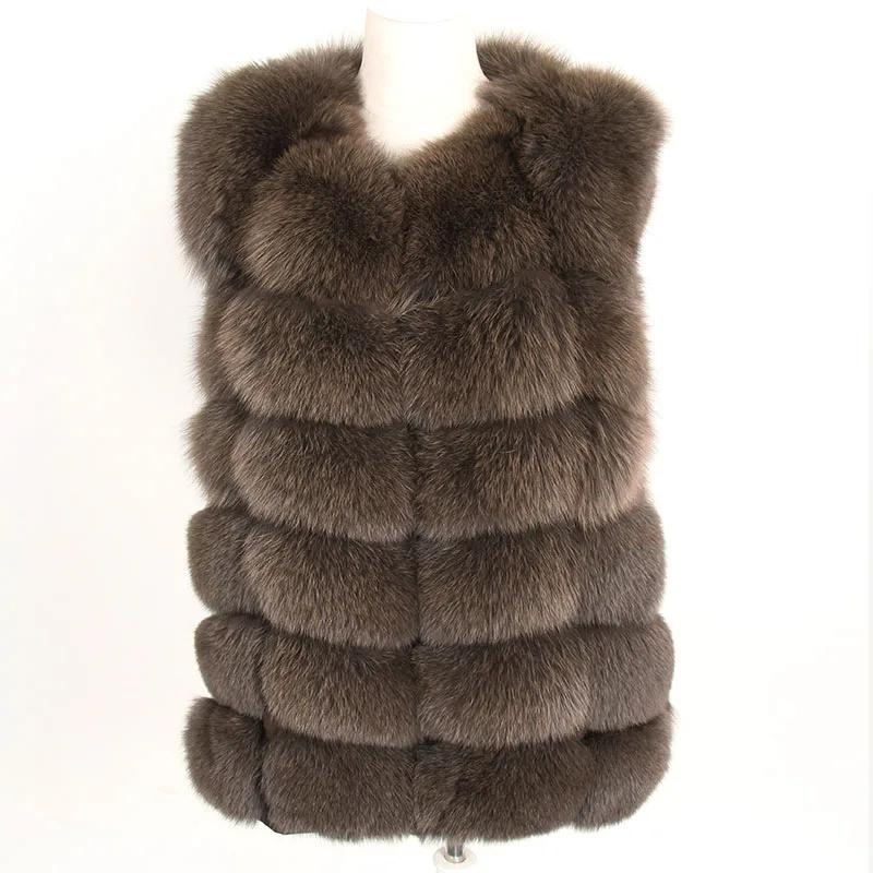 Maomaokong vera pelliccia di volpe cappotto donna inverno gilet di pelliccia naturale cappotto di vera pelliccia gilet per le donne giacca senza maniche donna