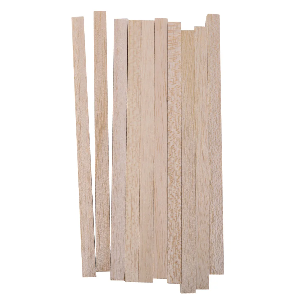 20pcs Natural Square Round Wood Sticks Rod Dowel for Model Making DIY Craft Woodcraft Hobbies 