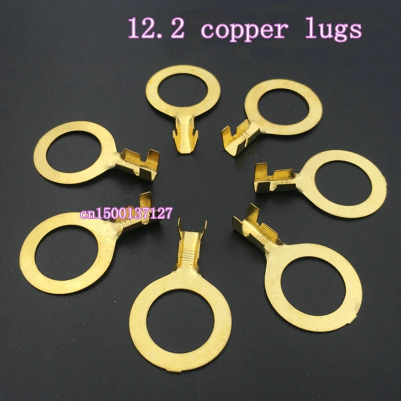 50pcs 12.2 Round Lugs Ring Grounding Chip Lumbar Cold Tight Terminals