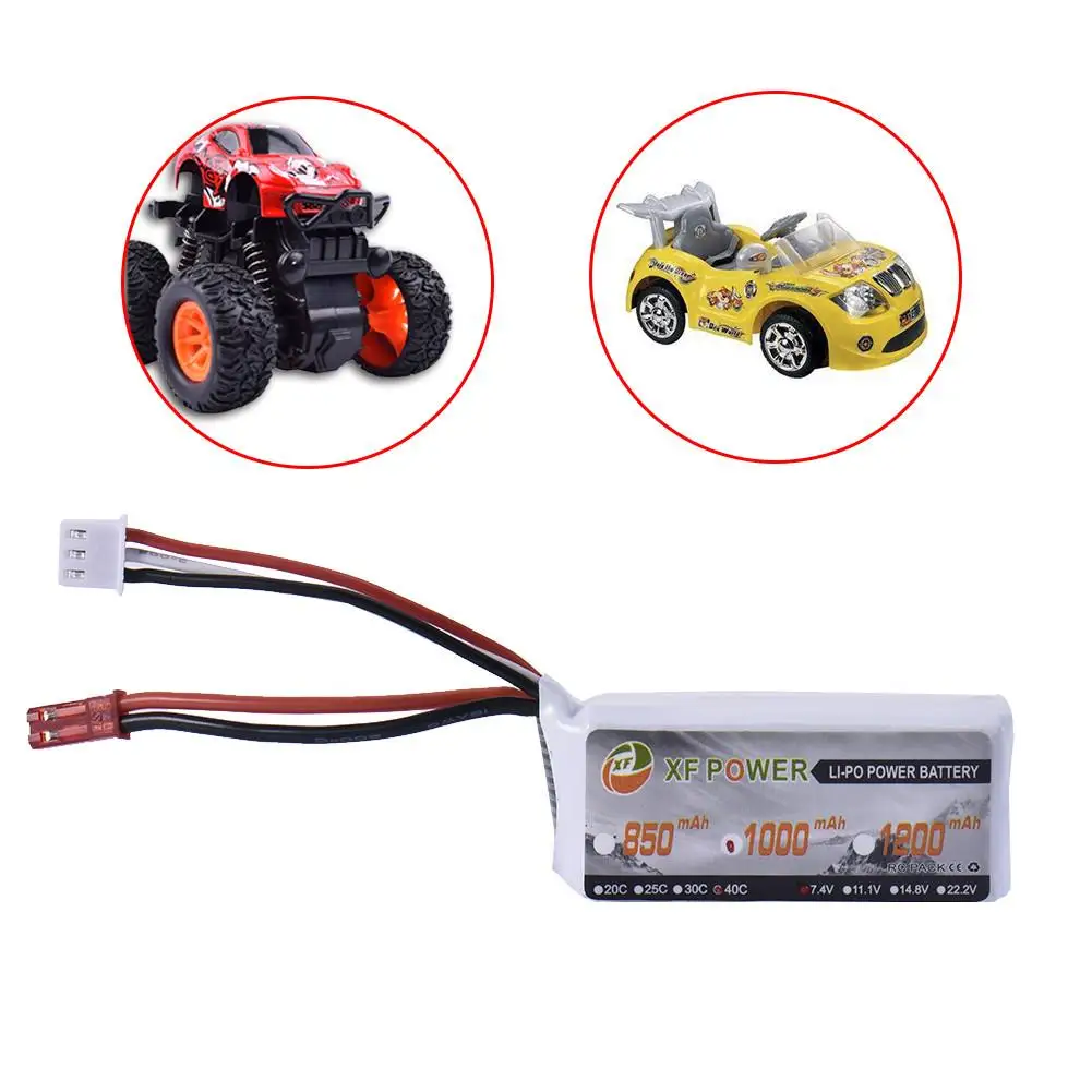 XF 1000 mAh 7 4 V 40C 2 S JST разъем перезаряжаемая литиевая батарея для игрушки
