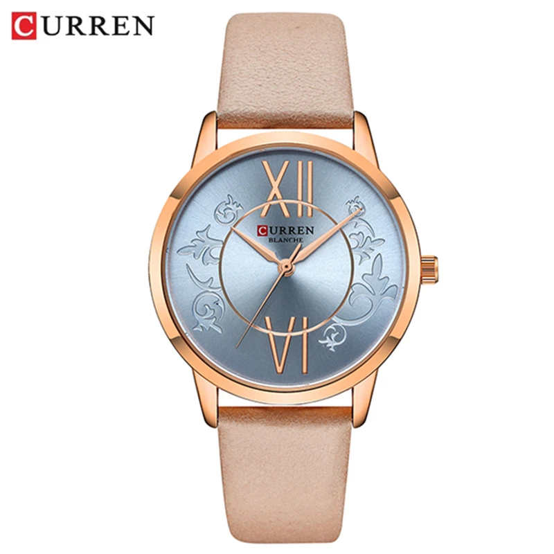Women Watches 2019 CURREN Fashion Creative Analog Quartz Wrist Watch Reloj Mujer Casual Leather Ladies Clock Female Montre femme (6)