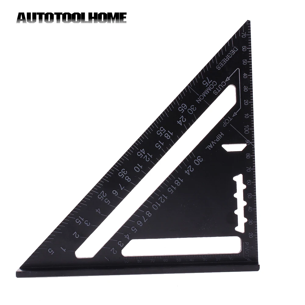 7" Carpentry Speed Squares Triangle Ruler Measuring Layout Tools Metric