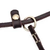 4ft/5ft Leather Dog Leash P Chian Collar Traction Lead Rope For Chihuahua Bulldog Small Dogs Leashes Slip Collars Pet Supplies 4