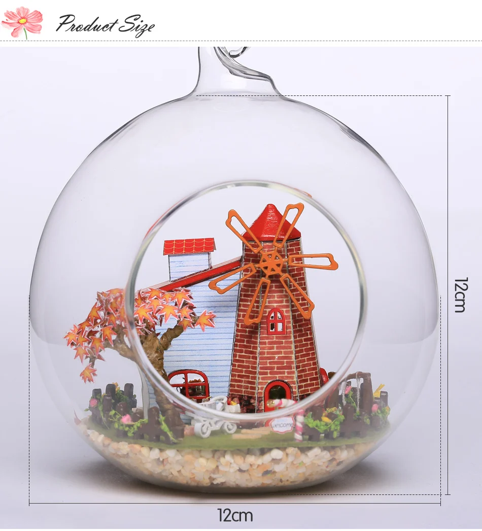 DIY Кукольный дом Wodden Miniatura кукольные домики комплект мебели стеклянная крышка собрать кукольный домик игрушки для детей Нидерландские туры