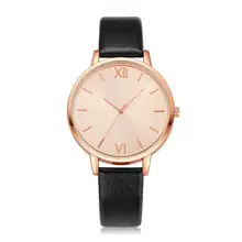 Топ люксовый бренд Для женщин часы-браслет моды розового золота кожаный Простой платье в деловом стиле часы Для женщин циферблате часы подарок