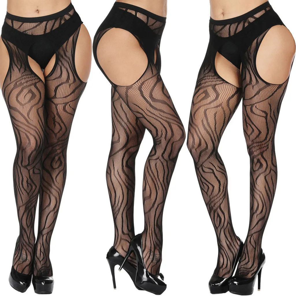 

Sexy Lingerie Net Tights Women Silk Stockings Women Pantyhose Plus Size Fishnet Bodysuit Open Soft Transparent Crotch Yarn