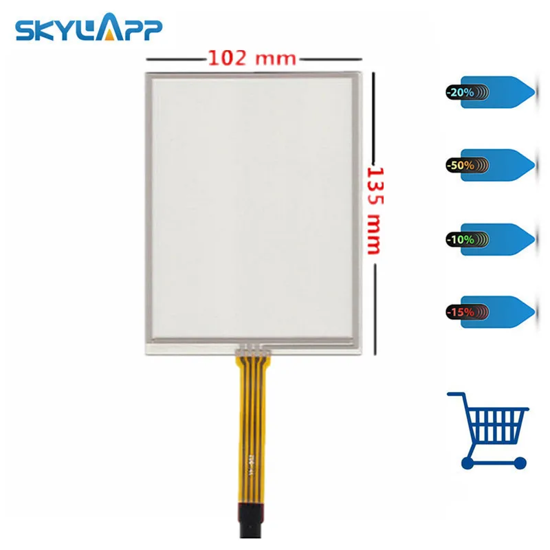 Skylarpu 5,7 дюймов 4 провода резистивный сенсорный экран 135 мм* 102 мм дигитайзер AMT9105 для промышленного оборудования панели