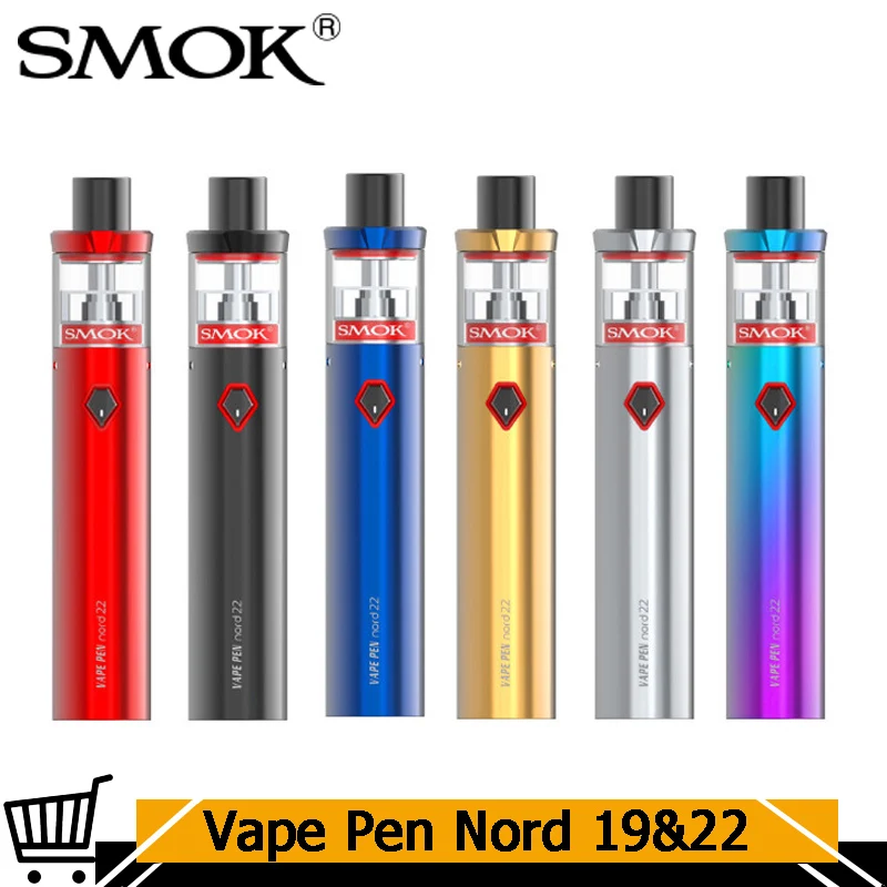 

SMOK VAPE PEN Nord 19 kit 1300mAh Battery 2ML Atomizer VAPE PEN Nord 22 Kit 2000mAh 6ml Tank Nord Mesh Coil Electronic Cigarette