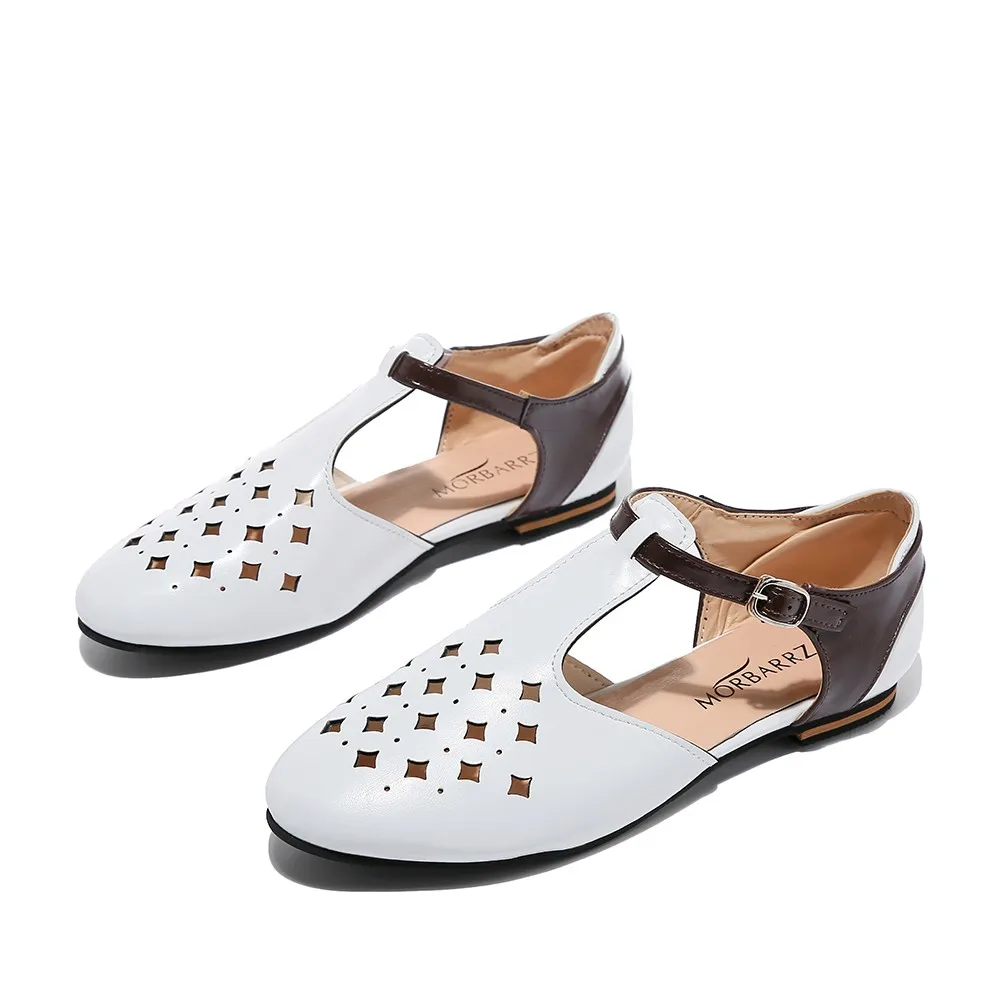 Лидирующий бренд; Новинка года; женские сандалии; женские модные однотонные сандалии на плоской подошве в стиле ретро с пряжкой; римские тапочки с отверстиями; Zapatos De Mujer