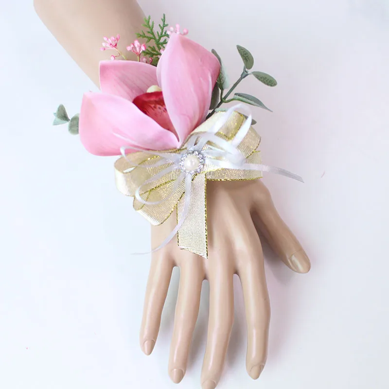 cuff bracelets bridesmaid wrist flower wedding  (26)