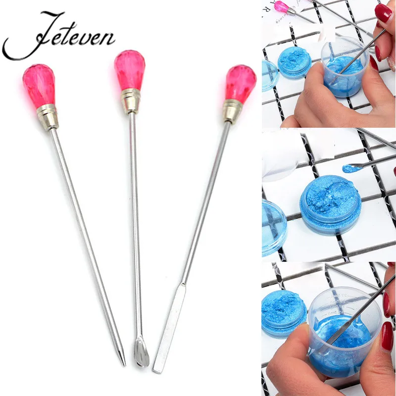 3pcs Mixing Stirring Rods Pick Sticks Muddler Poke Needle Spoon With