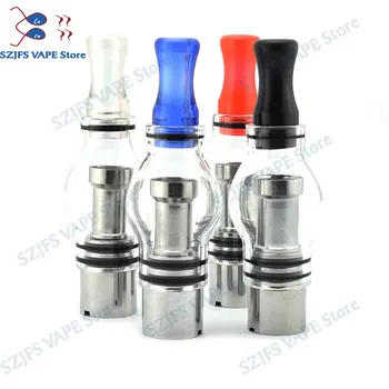 

5pcslot E-Cigarette Glass Globe dry herb vaporizer tank Replaceable Coil tank 1.6ml atomiz evod ego battery vape pen tank kit