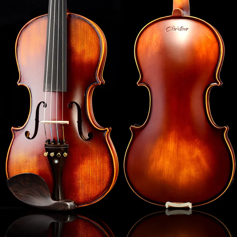 Новая Кристина E02 клен скрипка 4/4 для начинающих использовать музыкальные инструменты, ручной работы черное дерево скрипки части, с Скрипка чехол, лук, канифоль