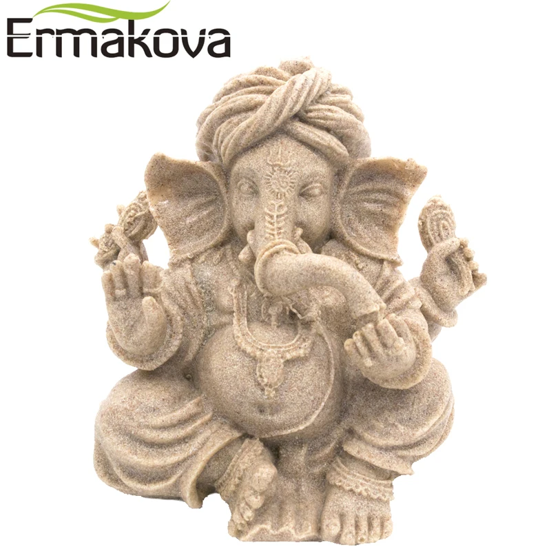 ERMAKOVA индийский бог Ганеш статуя Винтаж Fengshui слон скульптура натуральный