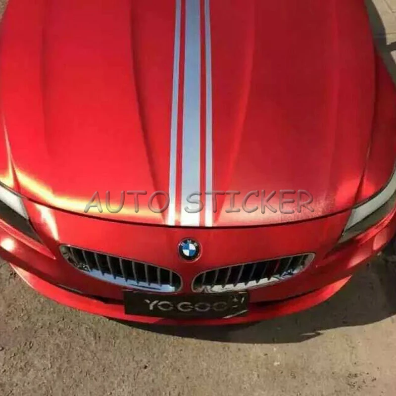 red brushed metallic chrome film 22
