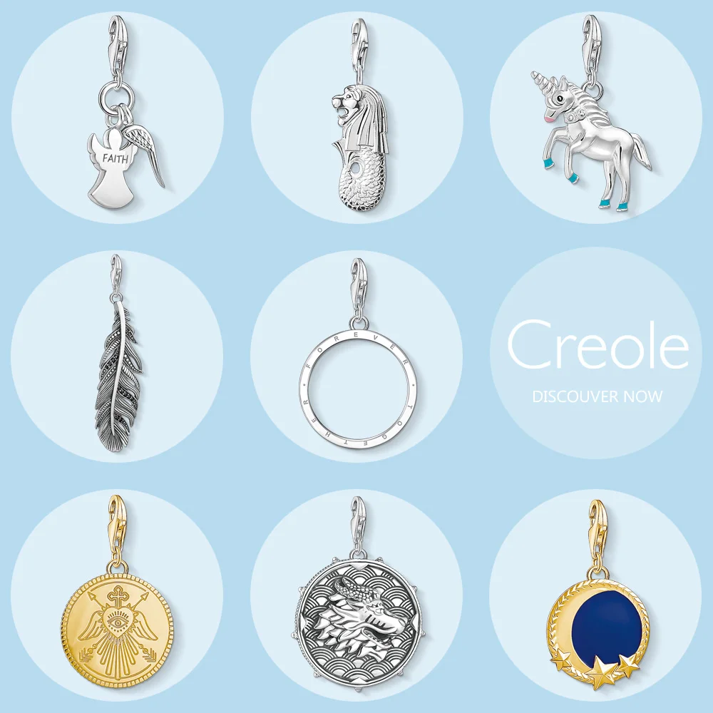 

Faith Angel Merlion Unicorn Feather Forever Together Coin Tiger Dragon Moon Star Charm Pendant,2019 Jewelry 925 Sterling Silver
