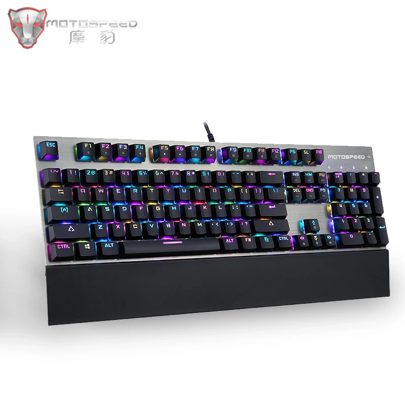 

Edition Motospeed CK108 Gaming Mechanical Keyboard RGB Backlit Anti-ghosting 104 key Blue Black Switch Wired Keyboard for gamer