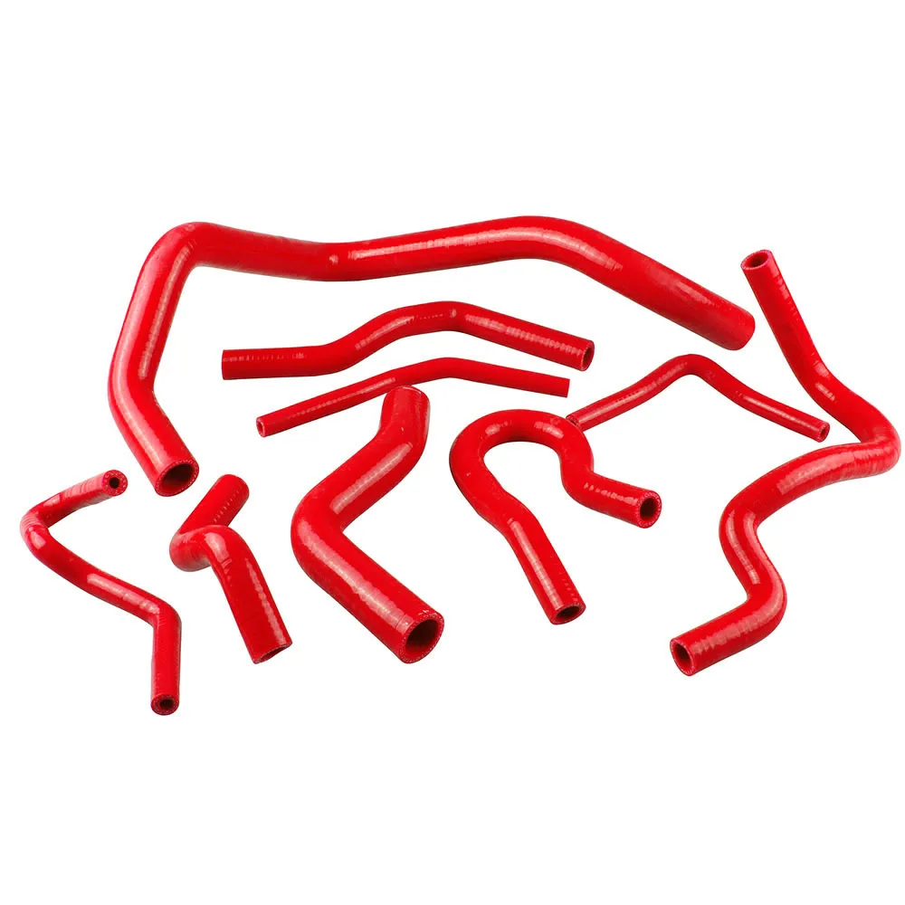 For Honda Civic D15 D16 Sohc EG/EK 1992-2000 9PCS Red/Blue/Black Silicone Radiator Hose Kit