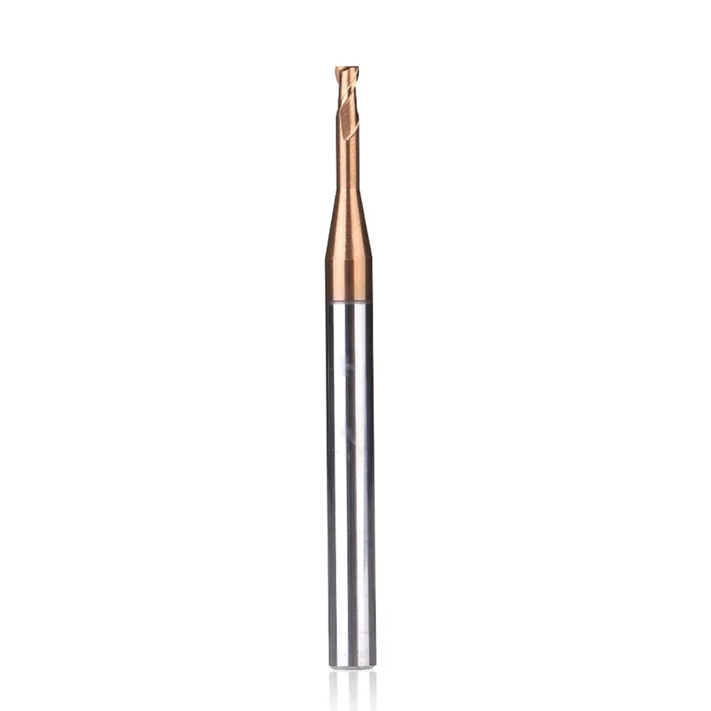 

HMX-2EP D0.5-2.0 solid carbide end mill 2 flute square head long neck coated end mill cnc milling cutter cutting tools for HRC68