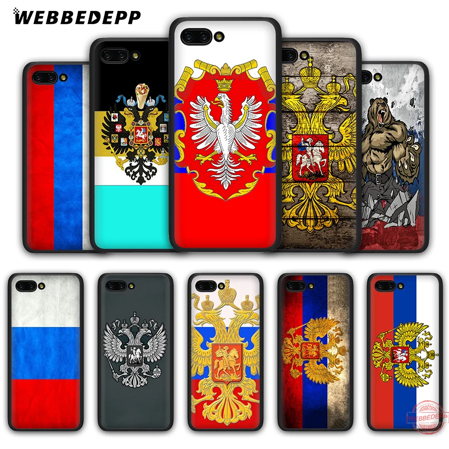 WEBBEDEPP мягкий чехол с российским флагом и гербом для Honor 20 10 9 9X 8 Lite 8C 8X 7X 7C 7A 3 ГБ 6A Pro