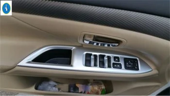 

Yimaautotrims Auto Accessory Inner Door Armrest Window Lift Button Cover Interior Trim For Mitsubishi Outlander 2015 2016 2017