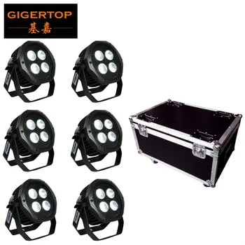

Charging Roadcase 6in1 Pack 6in1 Battery Waterproof Led Par Light 4x18W RGBWA UV 6 Color Wireless Battery Stage Wash Up-Light