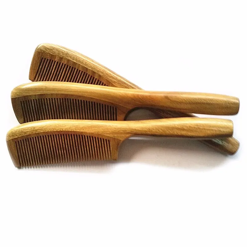Ming Cheng Антистатическая расческа из сандалового дерева с широким и узким зубом, деревянная щетка, чистая природа, ручная работа, бестселлер