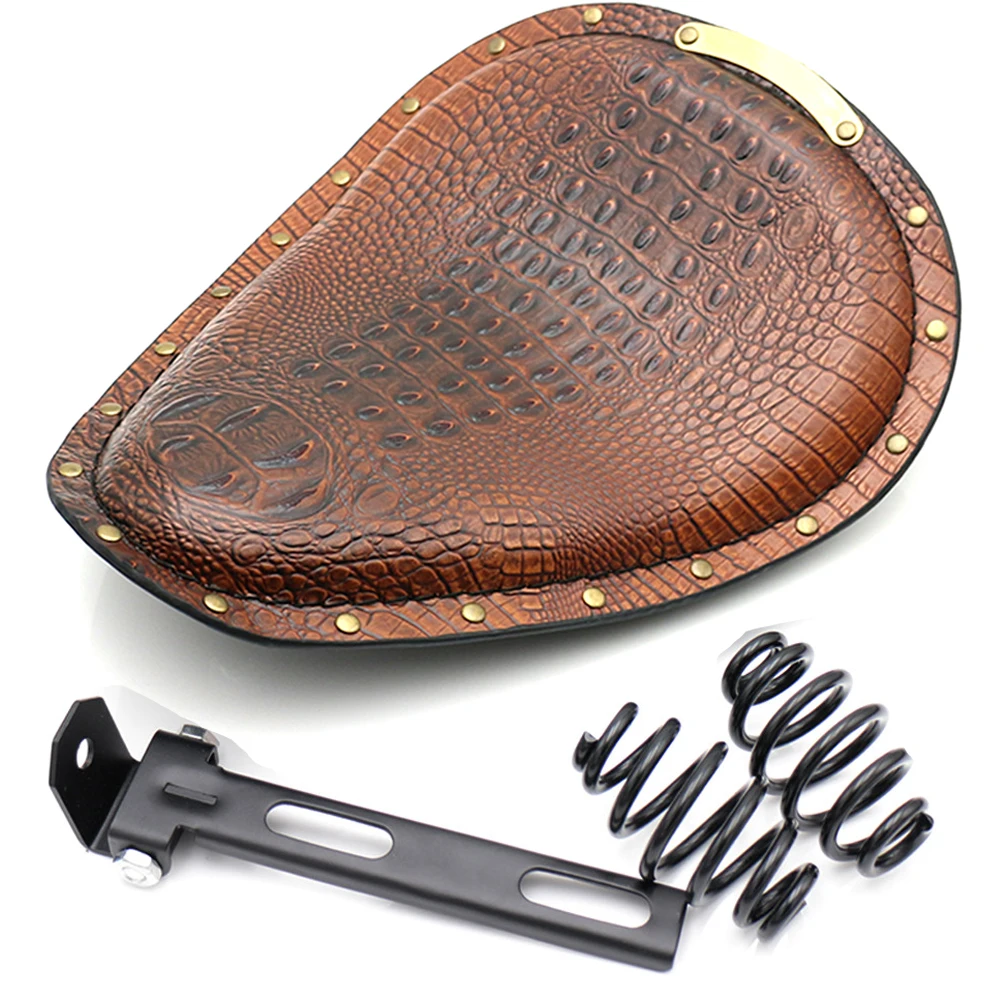 

Motorcycle 3" Chrome Spring SOLO Seat Bracket Leather Fit For Harley Sportster 883 1200 XL Chopper Bobber Custom