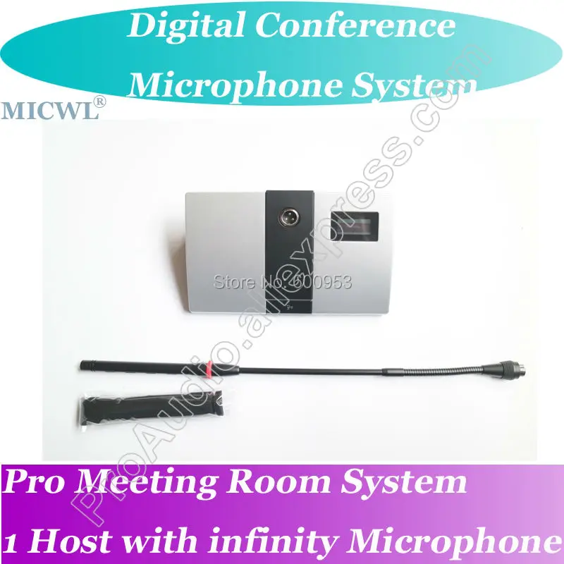 الراقية micwl A10M-03 الرقمية نظام مؤتمر ميكروفون لاسلكي وحدة المضيف + رئيس + مكتب delegates معقوفة mic