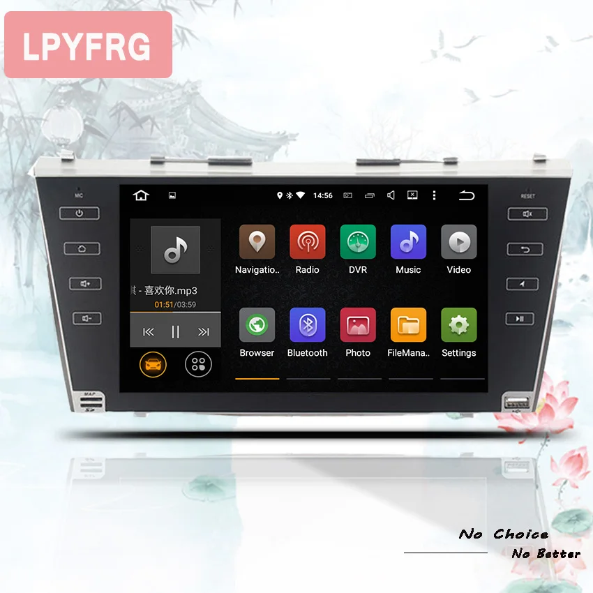 Flash Deal Octa core 1024*600 HD 2din Android 9.0 car dvd player For CAMRY 2007-11 auto radio double din with Multimedia Bluetooth OBD2 DVB 3