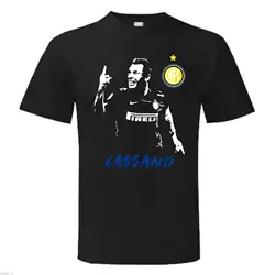 Мужская футболка с принтом летняя футболка Cassano FOOTBALLER рубашка Джерси Man женская футболка