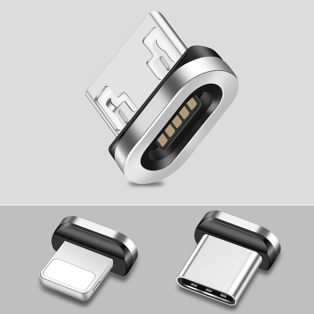 أولاف المعادن كابل مغناطيسي التوصيل نوع C المصغّر usb C سريع مهايئ شاحن الهاتف سلك Microusb نوع-C المغناطيس شحن المقابس ل فون