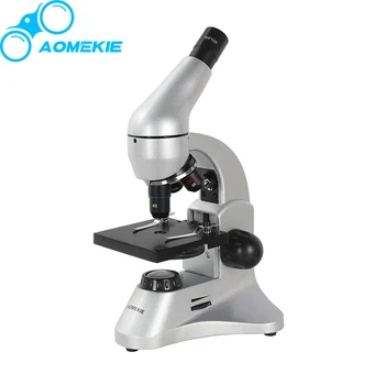 

AOMEKIE 40-400X Monocular Biological Microscope Up and Bottom LED Home Lab Students Education Microscope Slides Watch Kids Gift