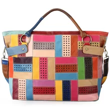 Новые персонализированные кожаные шить сумки Tote женщин сумки для отдыха сумка Креста женская сумка