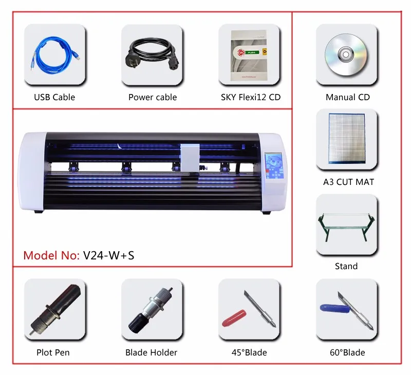 Skycut 24inch Cutting Plotter Patented Camera Automatically Contour Cut Vinyl Cutter With Stand Plotter Cutter Plotter Bladeplotter Mini Aliexpress