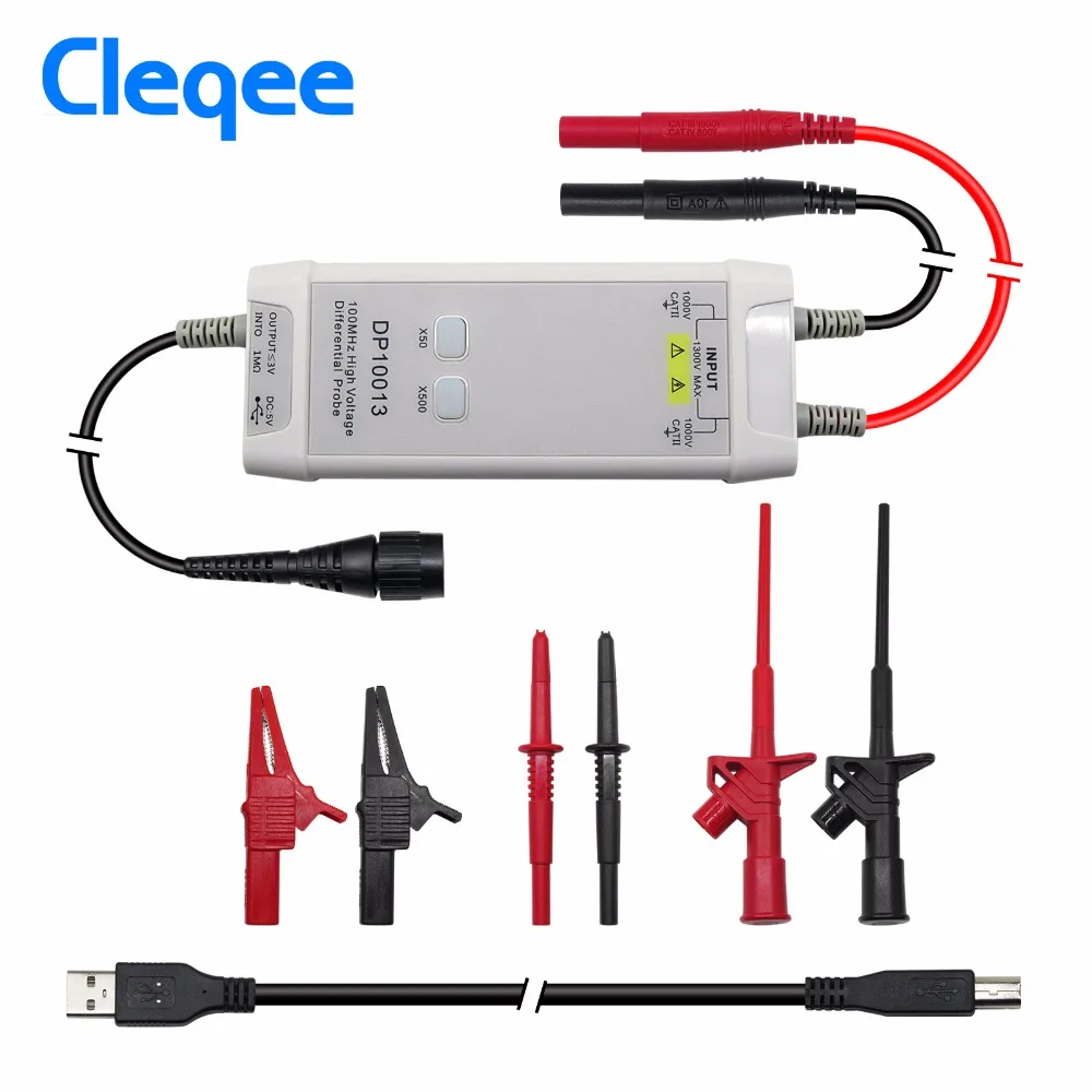 Cleqee DP10013 щупы осциллографа аксессуары Запчасти 1300V 100 МГц высокое Напряжение