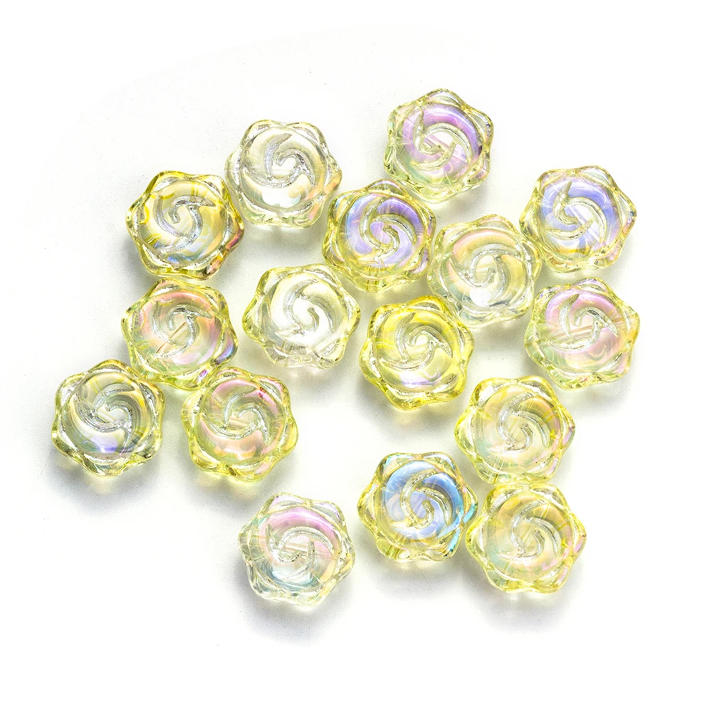 MEIBEADS 20 шт./лот 15 мм красочный цветок сливы из кристаллов Форма бусины для аксессуаров браслет DIY ювелирных изделий EY6070