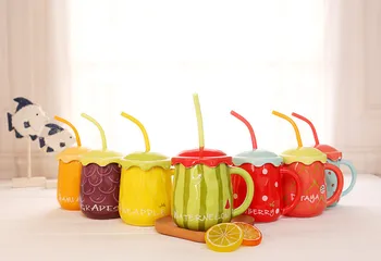 

1PC 3D Fruit Ceramic Mug 500ml,Novelty Birthday Gifts Mugs Office coffee cup Drinkware,Cute Cartoon Coffee Milk Tea Cup NQ 006