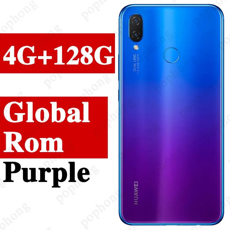 Глобальная прошивка huawei nova 3i nova 3i мобильный телефон 4 г/6 г ОЗУ 64 г/128 г ПЗУ 6,3 дюймов Kirin710 Octa Core Android 8,1 смартфон - Color: 4G 128G Purple