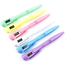 6 colors Creative Digital Watch Ballpoint Pen Electronic Clock Pen Student Test Pen