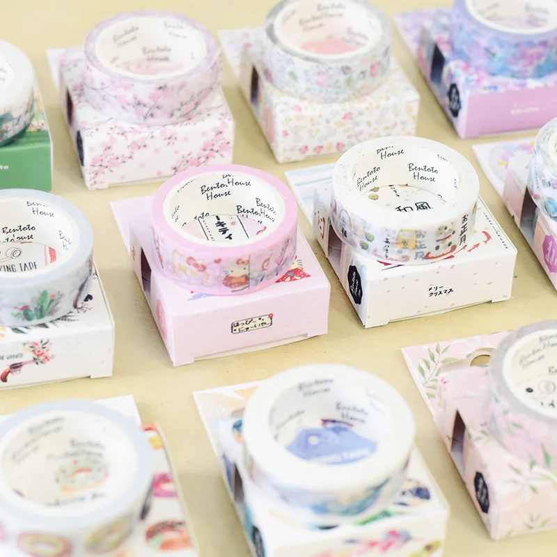 

JIANWU japan style pink 15mmX7m flower cute washi tape DIY scrapbook decoration Diary sticker kawaii School supplies