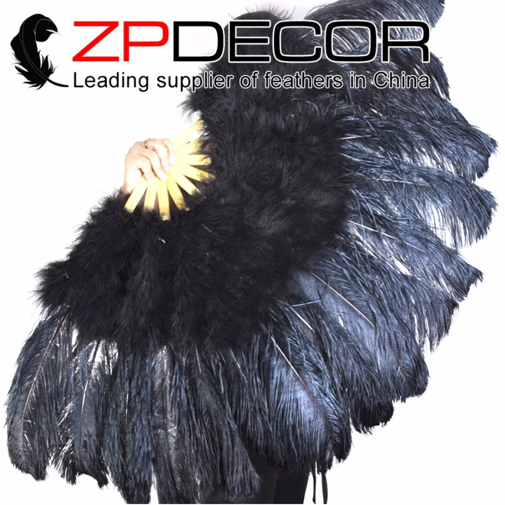 Zpdecor Белый Марабу и страусиные перья веер 5 шт. костюм забавный акт Бурлеск Декор танцы карнавал шоу и костюм