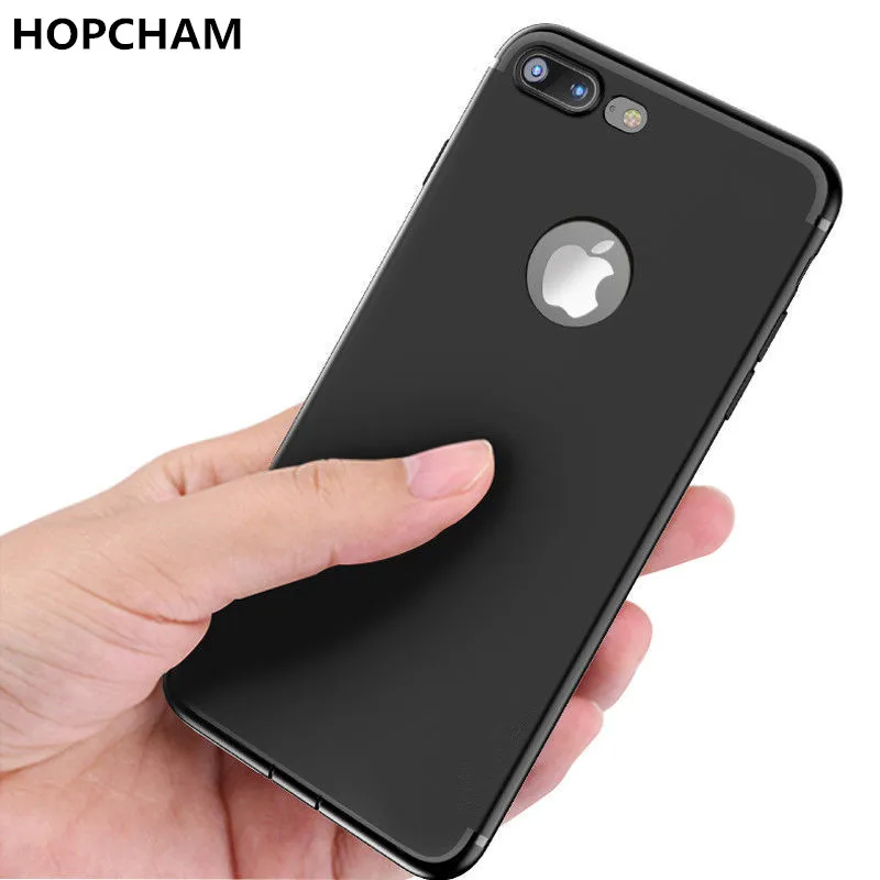 HOPCHAM матовый Мягкий силиконовый чехол для телефона iPhone 8 7 6 6s Plus Роскошный ультра