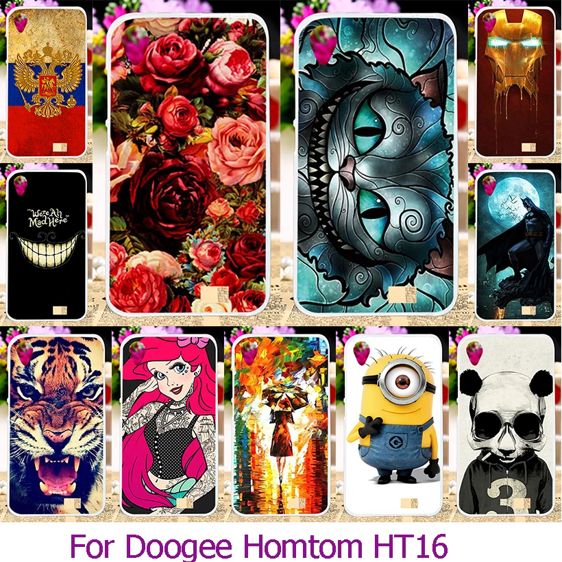 Koop Caynes Siliconen Telefoon Covers Gevallen Voor Doogee Homtom HT16 5.0 inch Case Zachte TPU Mobiele Behuizing Zakken