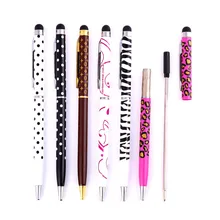 10 шт./партия металлическая подарочная печатная сенсорная ручка Цветочная рекламная шариковая ручка