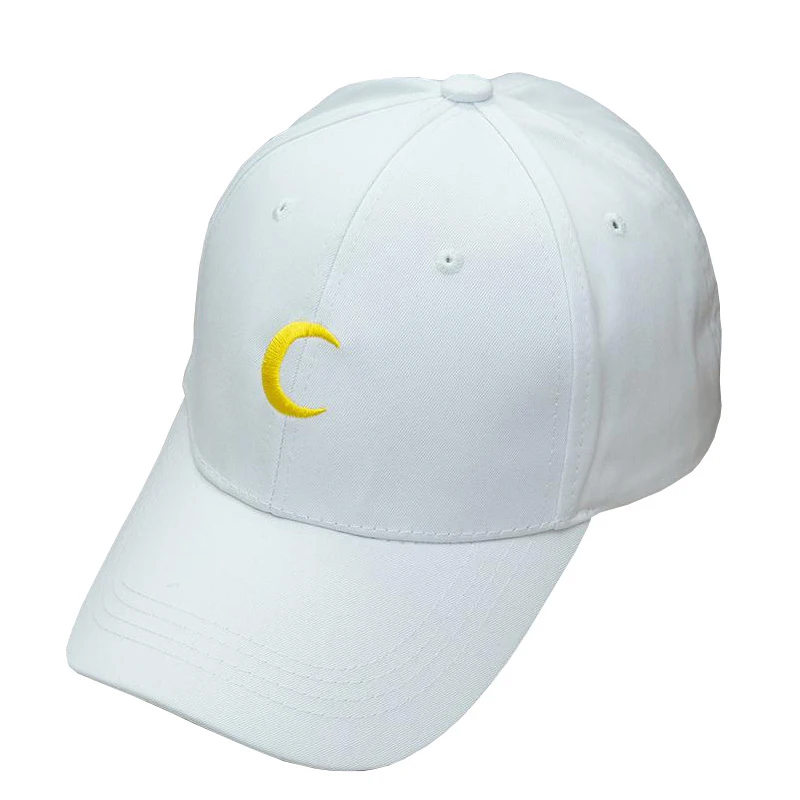 Women Simple Pure Color Baseball Cap Fashion Moon Embroidery Outdoor Visor Hat Adjustable Girls Snapback Gorras Casquette CP0311 (4)