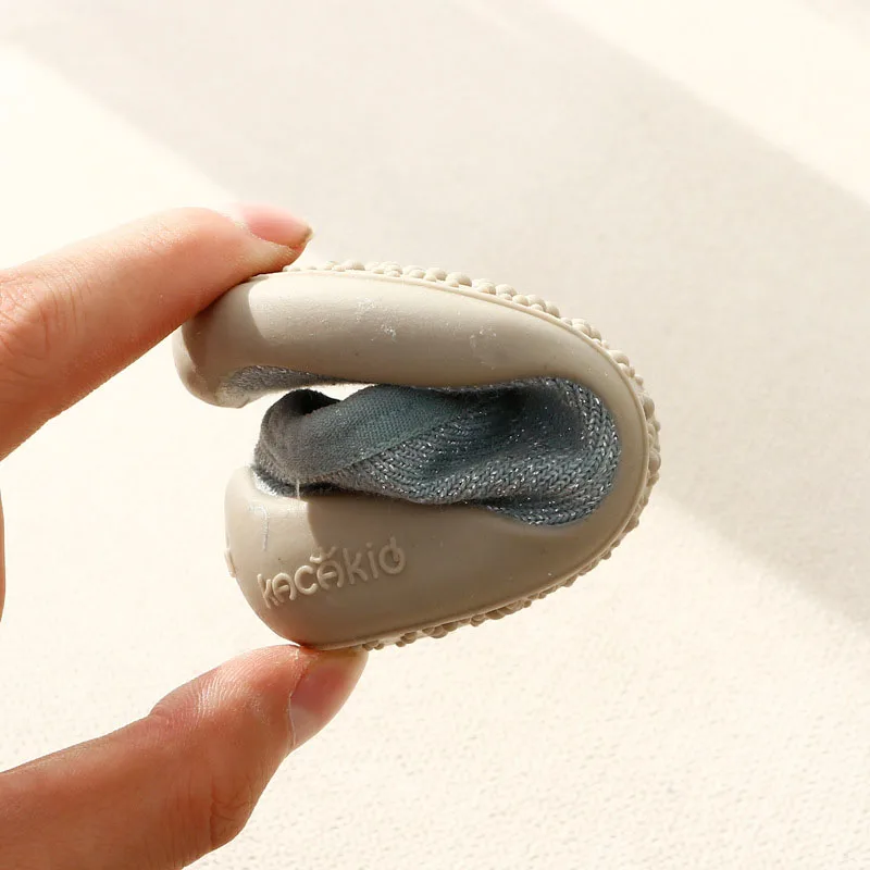 dkDaKanl 1 Pair Baby Ventilate Non Slip Socks With Rubber Sole Stripe Floor Socks For Baby First Walker Baby Toddler Shoes