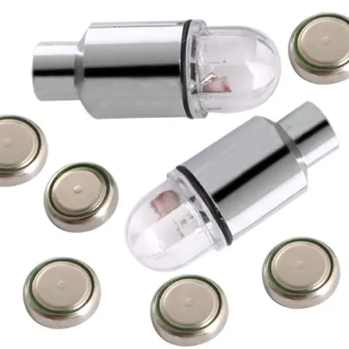 

10x) 2* LED bouchon valve neon lumiere clignotant pr voiture