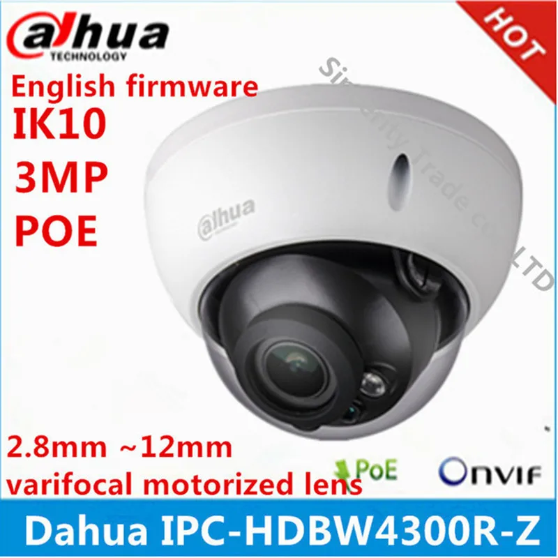 bilder für Dahua IPC-HDBW4300R-Z 2,8mm ~ 12mm vario motorisierte objektiv netzwerk kamera 3MP IR ip-kamera POE cctv-kamera englisch firmware bilder für Dahua IPC-HDBW4300R-Z 2,8mm ~ 12mm vario motorisierte objektiv netzwerk kamera 3MP IR ip-kamera POE cctv-kamera englisch firmware